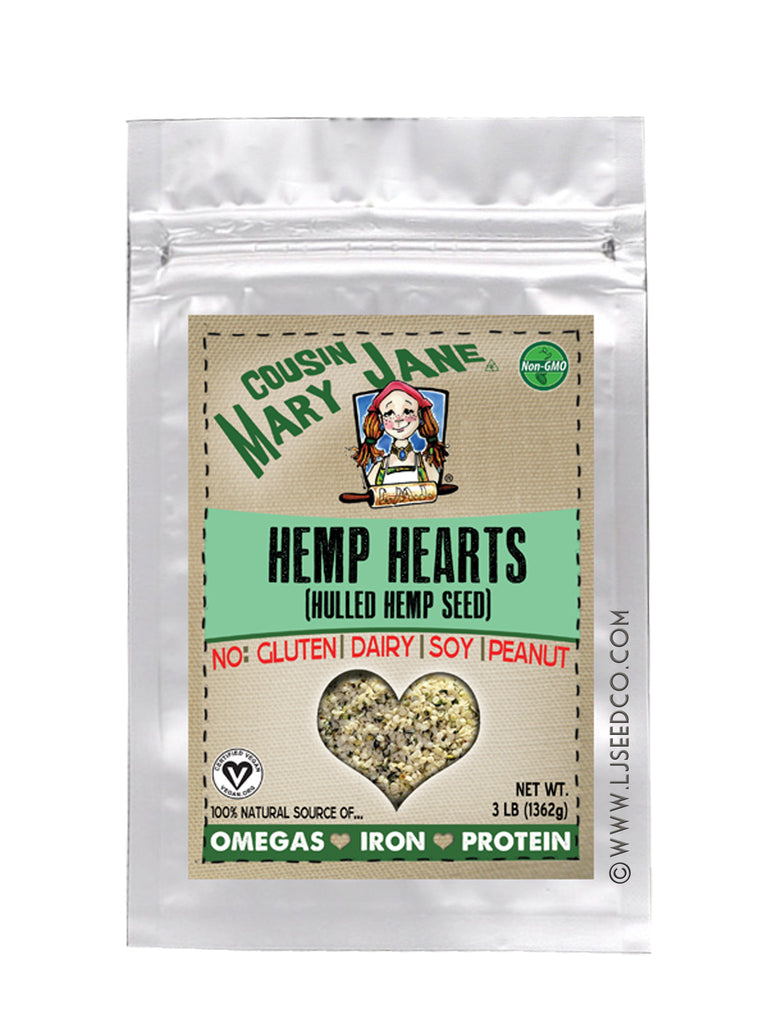 3lb CMJ HEMP HEARTS | RAW HULLED HEMP SEEDS | Best Buy-Hemp Food Products-cousinmaryjane-Lady Jane Gourmet Seed Company