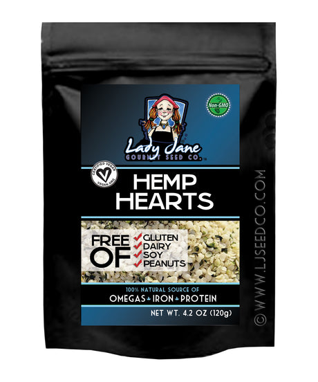 4.2oz HEMP HEARTS | RAW HULLED HEMP SEEDS-Hemp Food Products-ladyjaneseedco-Lady Jane Gourmet Seed Company